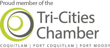 Chamber logo - member of - stacked Coquitlam Chamber of Commerce